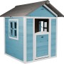 Axi Lodge Spielhaus Karibisches Blau aus Holz mit Fenster und Tür.