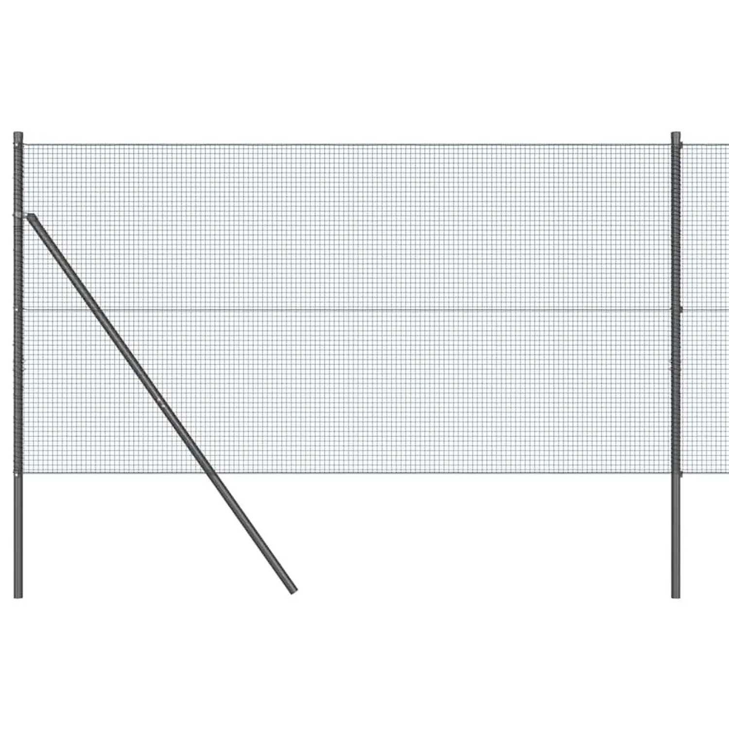 vidaXL Zaunpfosten Grau 50 x 1 m 16 x 16 mm Maschen Stahl und PVC 3351879 günstig online kaufen