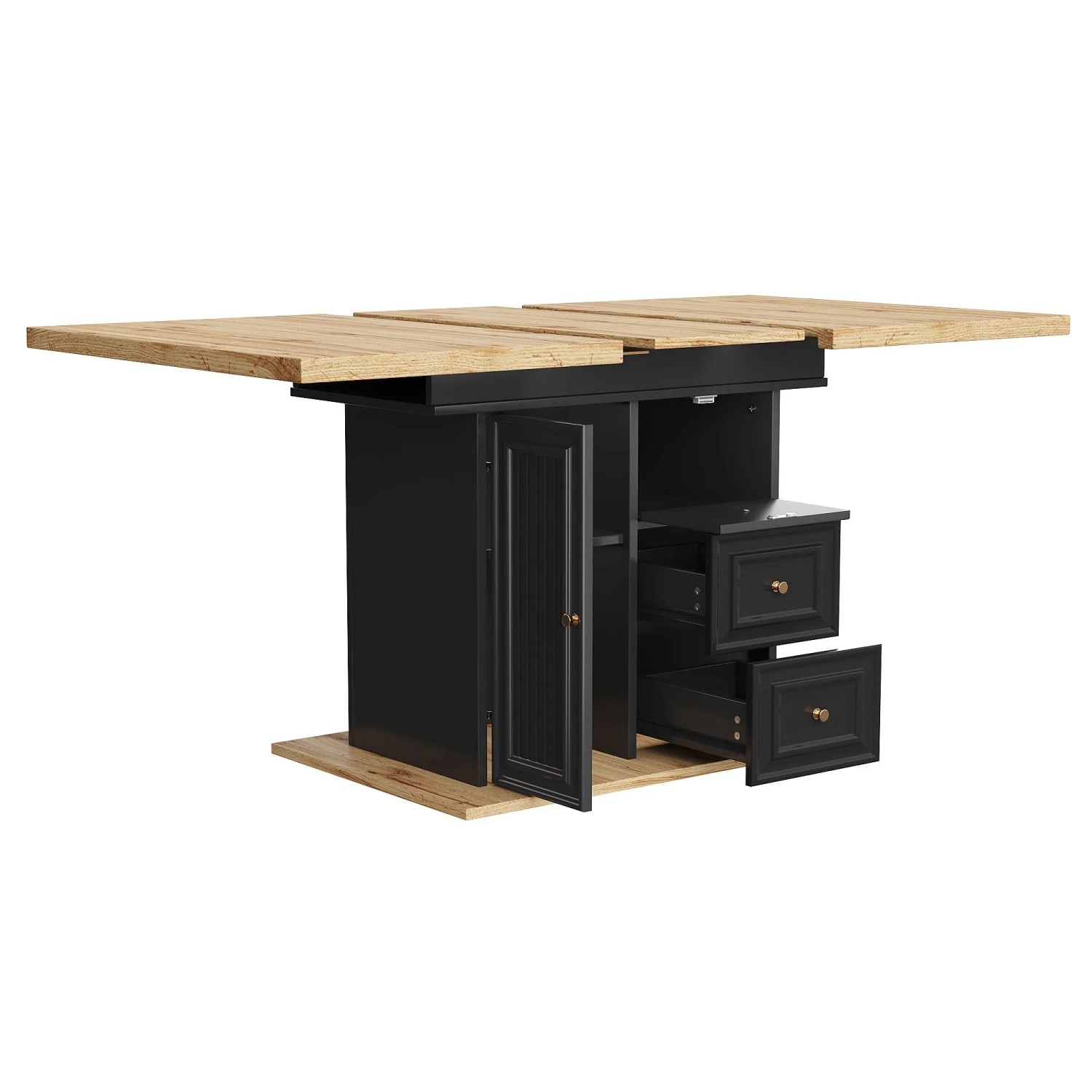 okwish Esstisch Ausziehbar für Terrasse und Garten 110-140 × 80 cm Natur