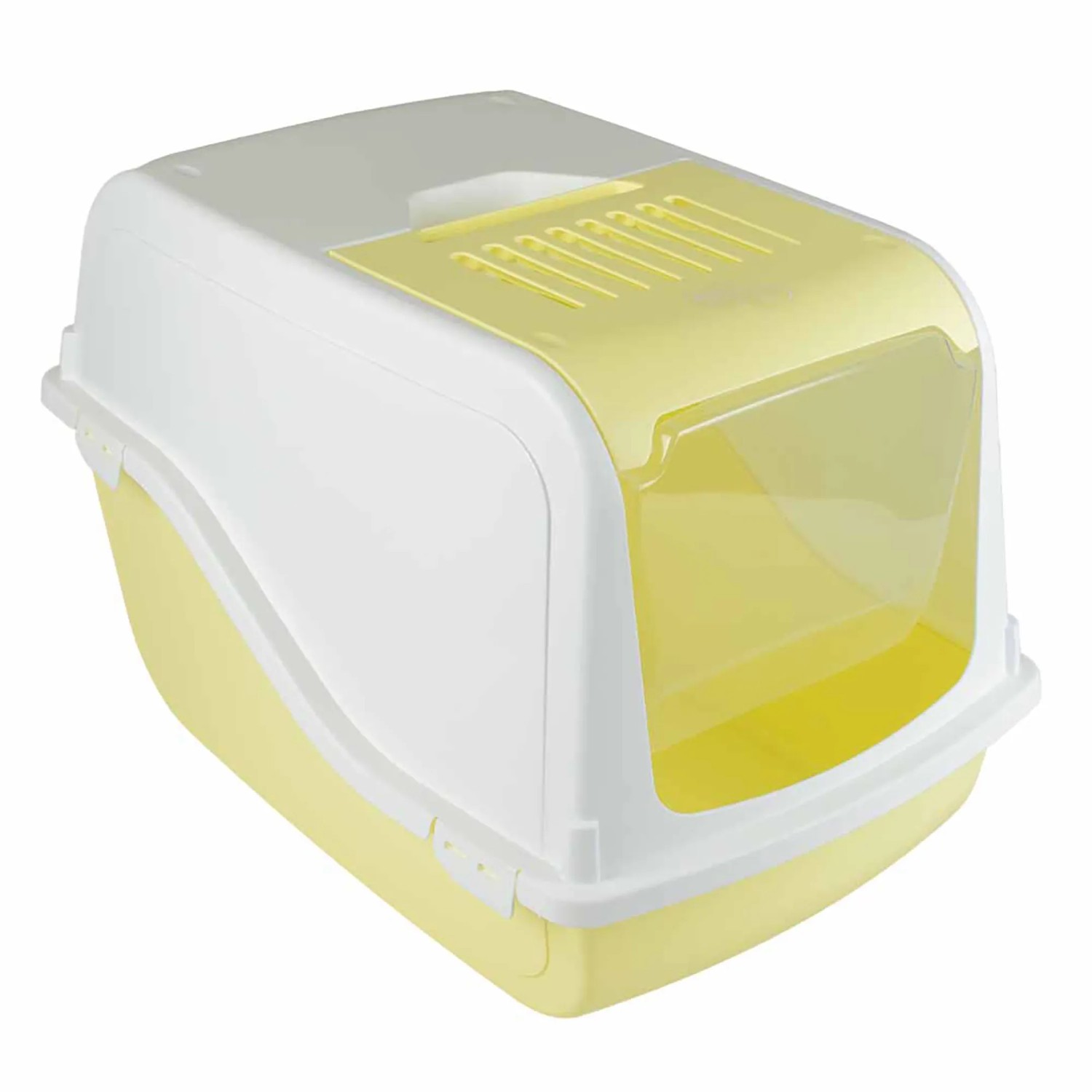 Duvoplus Katzentoilette Sybill Weiß-Gelb Geschlossen 38 cm x 57 cm