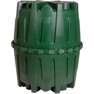 4rain Herkules Erdtank 1600 l Komplettpaket Garten, grüner Regenwassertank aus Kunststoff.