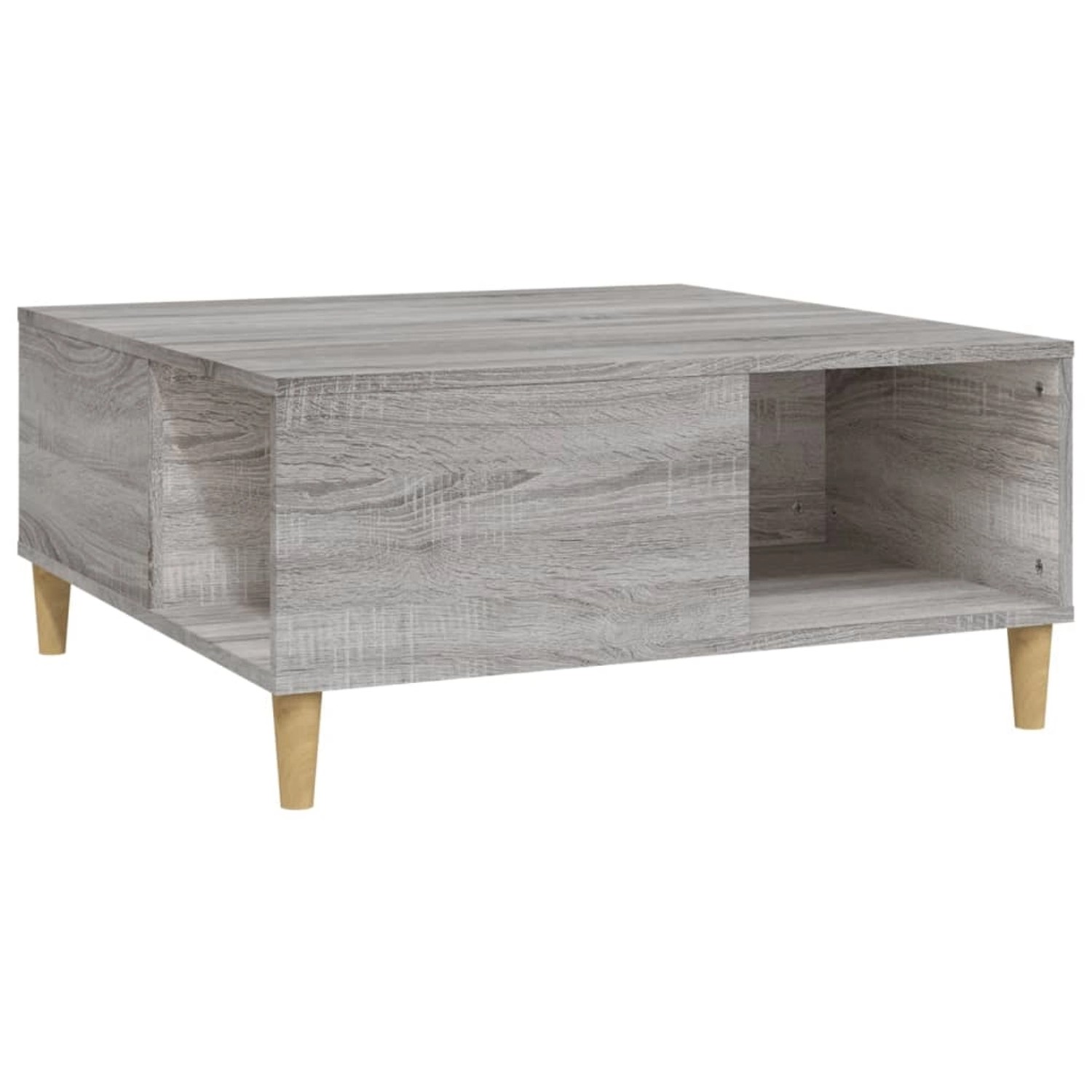 Vidaxl Couchtisch Grau Sonoma 80x80x36,5 Cm Holzwerkstoff günstig online kaufen