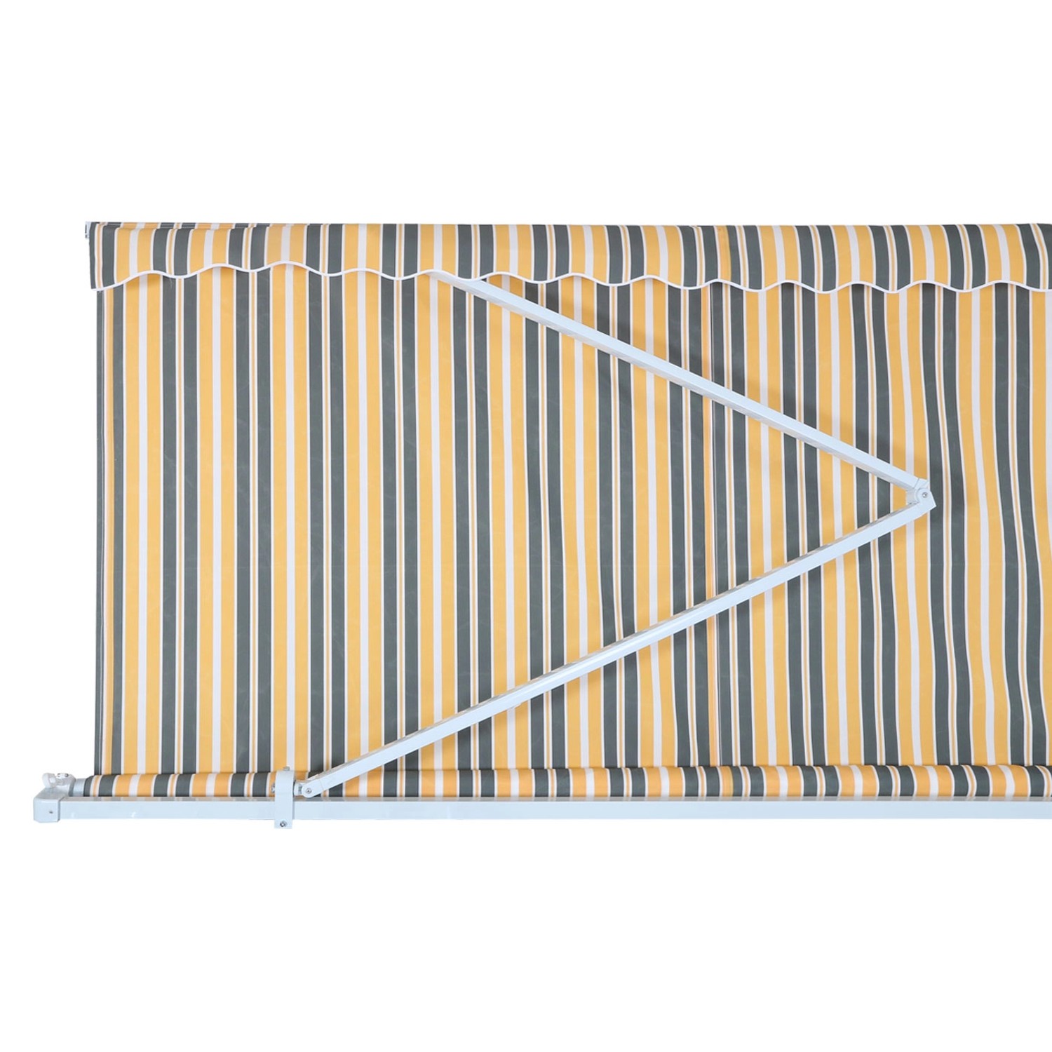 MCW AluMarkise E49 2,5x2m Polyester Graugelb Gestreift kaufen bei OBI