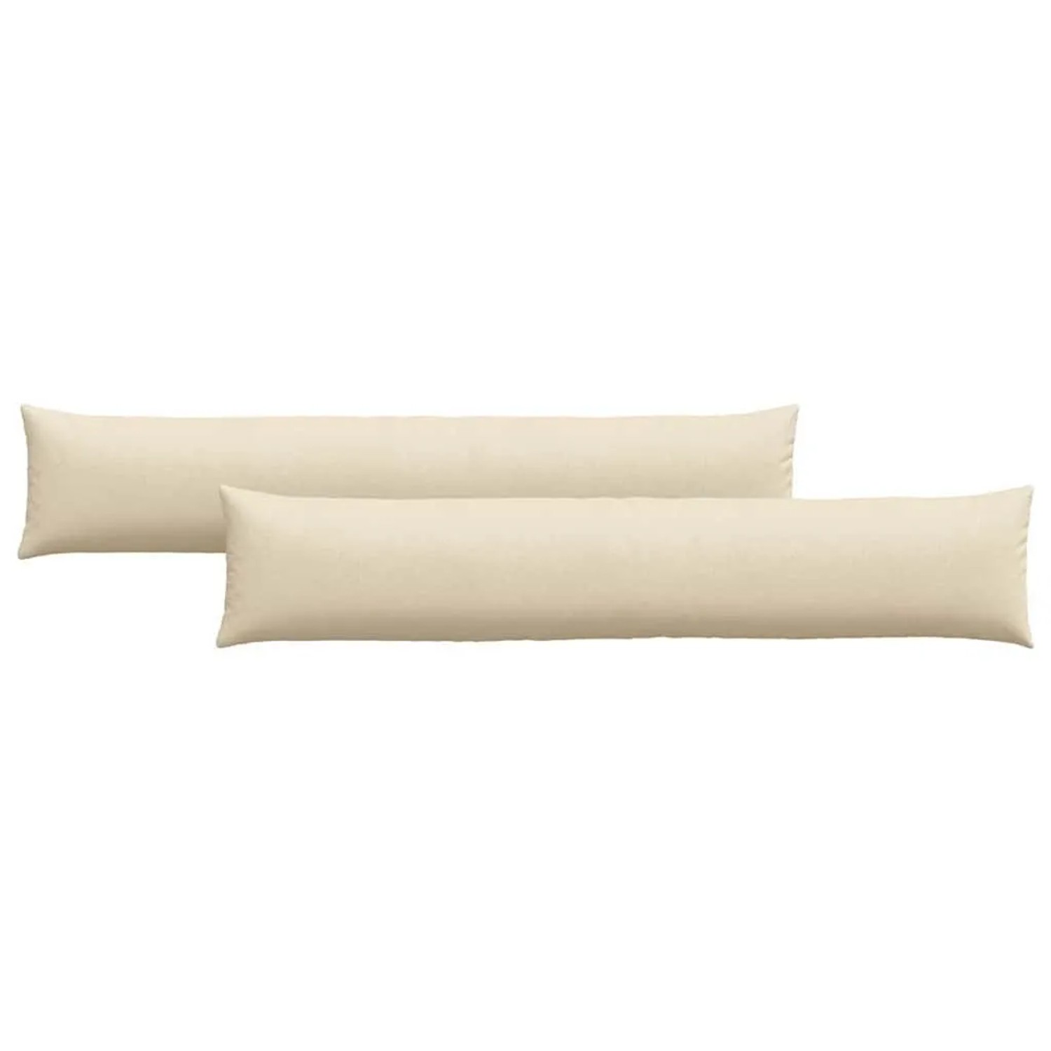 vidaXL Sofakissen 2 Stück Creme 200 x 40 cm Stoff 42013875