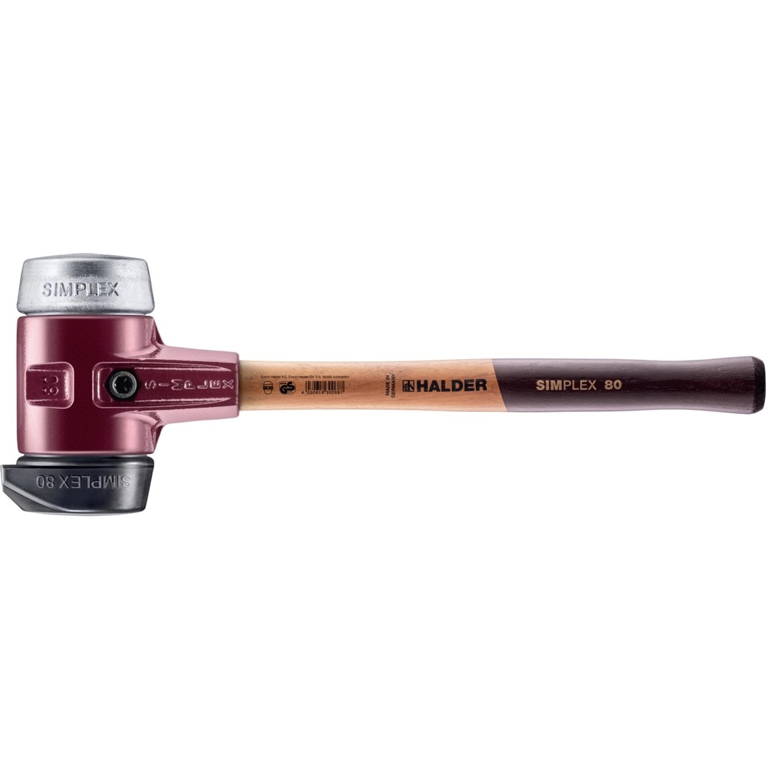 Halder Simplex Schonhammer Ø 80 mm Gummi   Weichmetall mit Standfuß und Ter günstig online kaufen