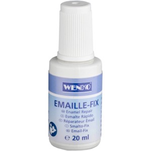 Wenko Emaille-Fix Lack, 20 ml Flasche zur Ausbesserung von Emaille- und Lackschäden.
