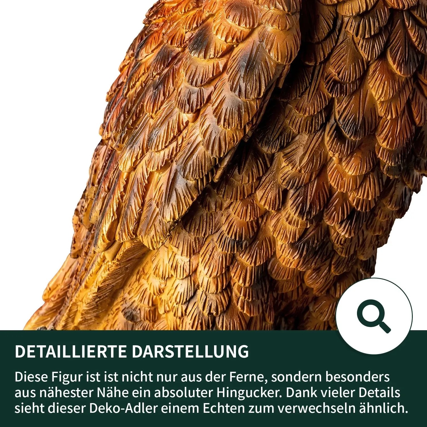 VERDOBA Wetterfeste Wald Gartenfigur Adler_5