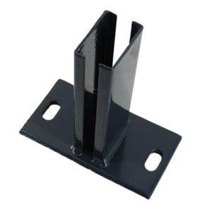 Galaflor Bodenplatte 150x80 mm für 60x40 Pfosten Anthrazit