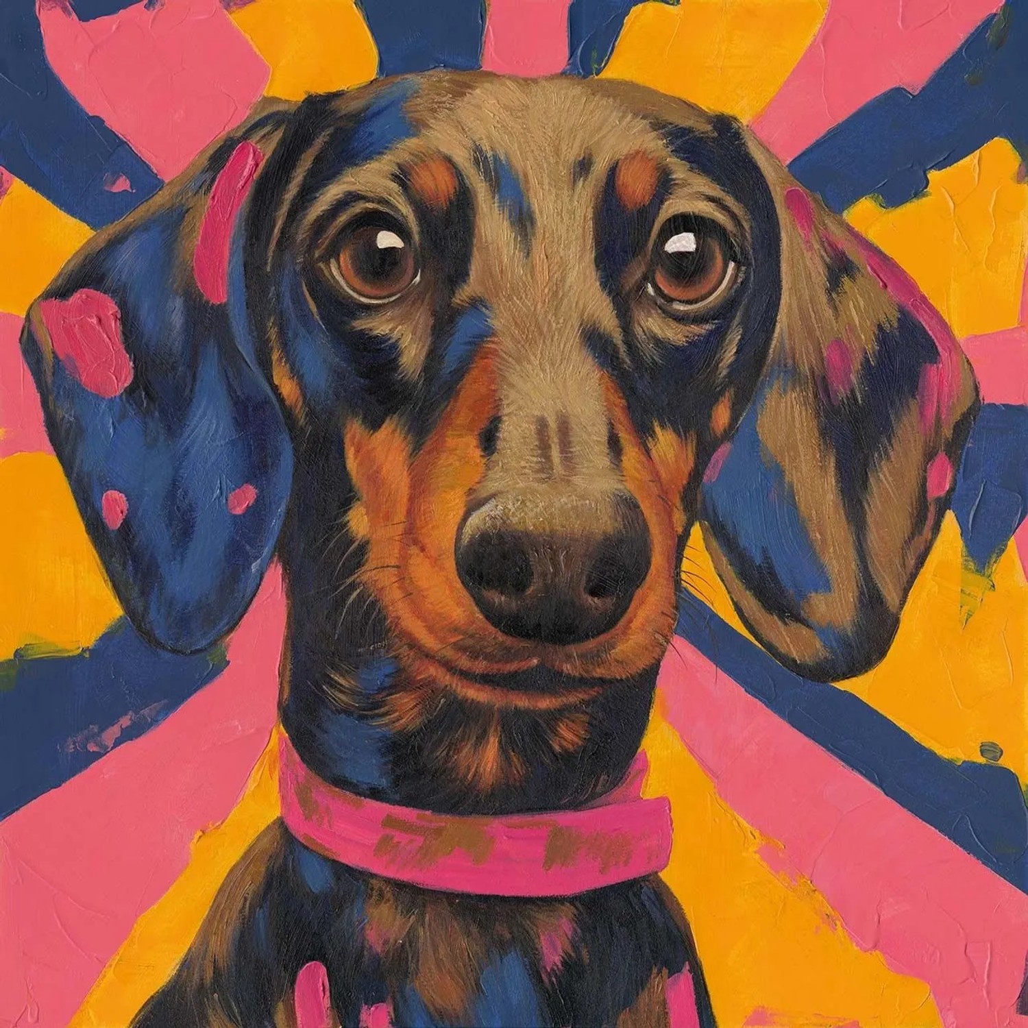 Art Universe Leinwandbild Dackel 70 x 70 cm