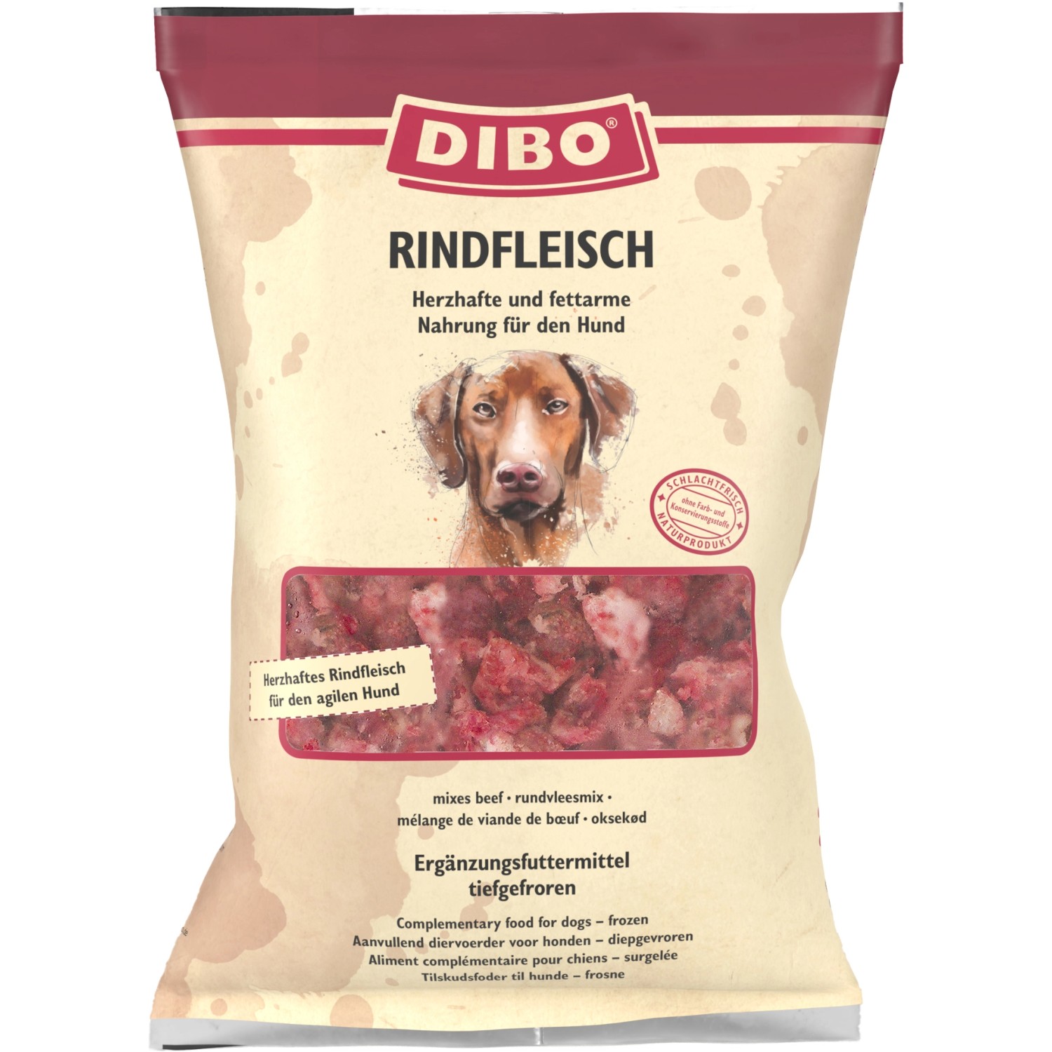 Dibo Hunde-Barf- und Frostfutter Rindfleisch 2 kg