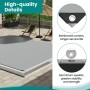 WOLTU Abdeckplane 2x3m grau-schwarz: Wasserdichte PE-Plane mit Ösen für Garten, Pool und mehr.