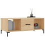 vidaXL Couchtisch Sonoma-Eiche, 102x50x40 cm, mit Fächern und Tür.