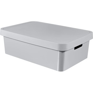 Curver Infinity Box 3er Set, 30L, hellgrau, mit Deckel. Aufbewahrungsboxen für mehr Ordnung.