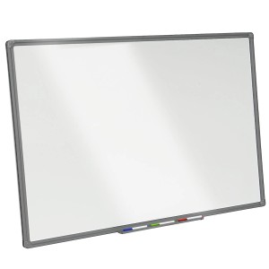 KARAT Whiteboard Office Marshal, 60x90cm, Silber, mit Alurahmen, Magnettafel und Stiftablage.