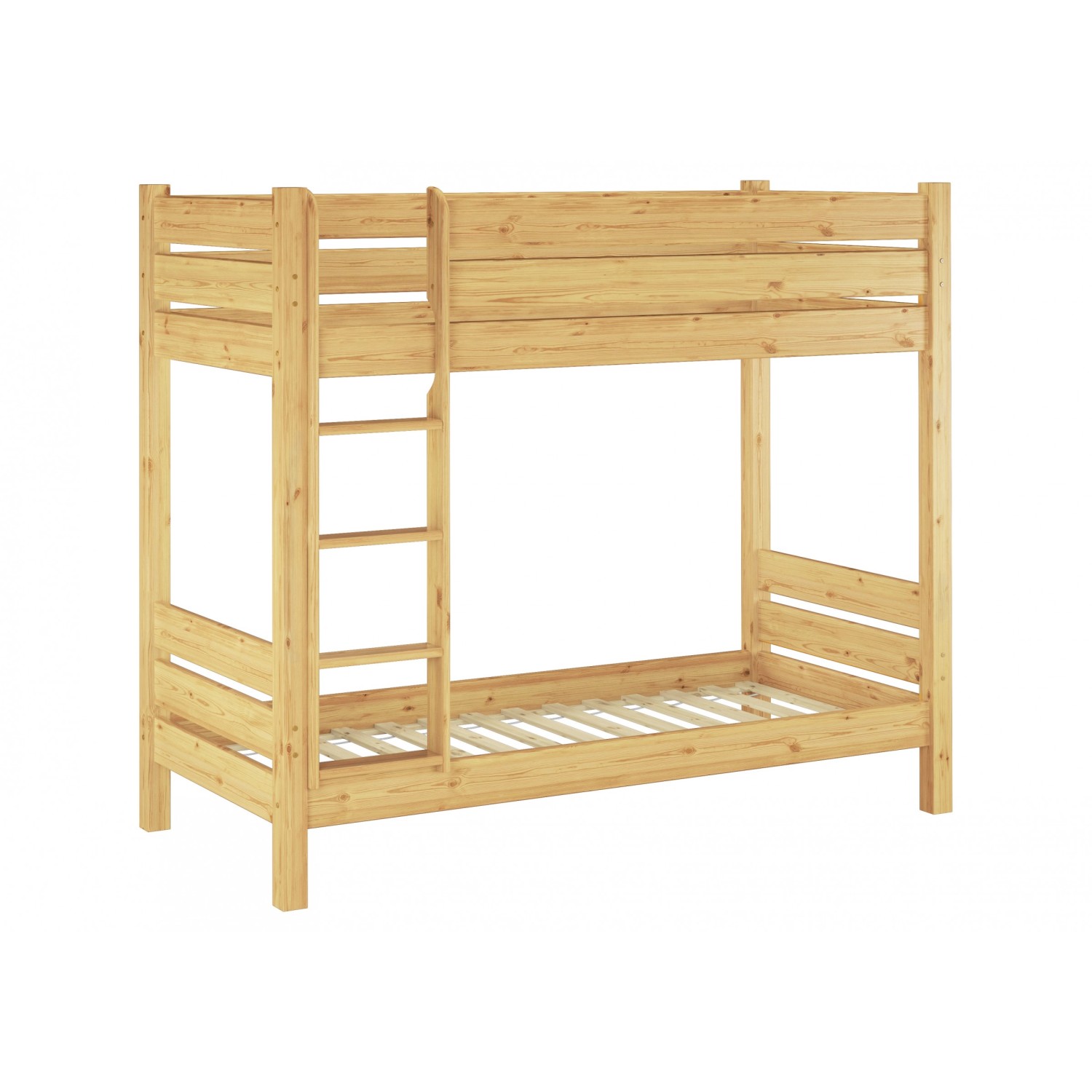 Erst-Holz Schmales Kurzes Etagenbett 80 x 190 Stabil Kiefer Massiv Nische 100 Modell 16 Rollrost und Gästebettkasten ink...