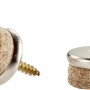 Parkettgleiter mit Schraube, Ø 28mm, 16er Set. Möbelgleiter mit Wollfilz für empfindliche Böden.