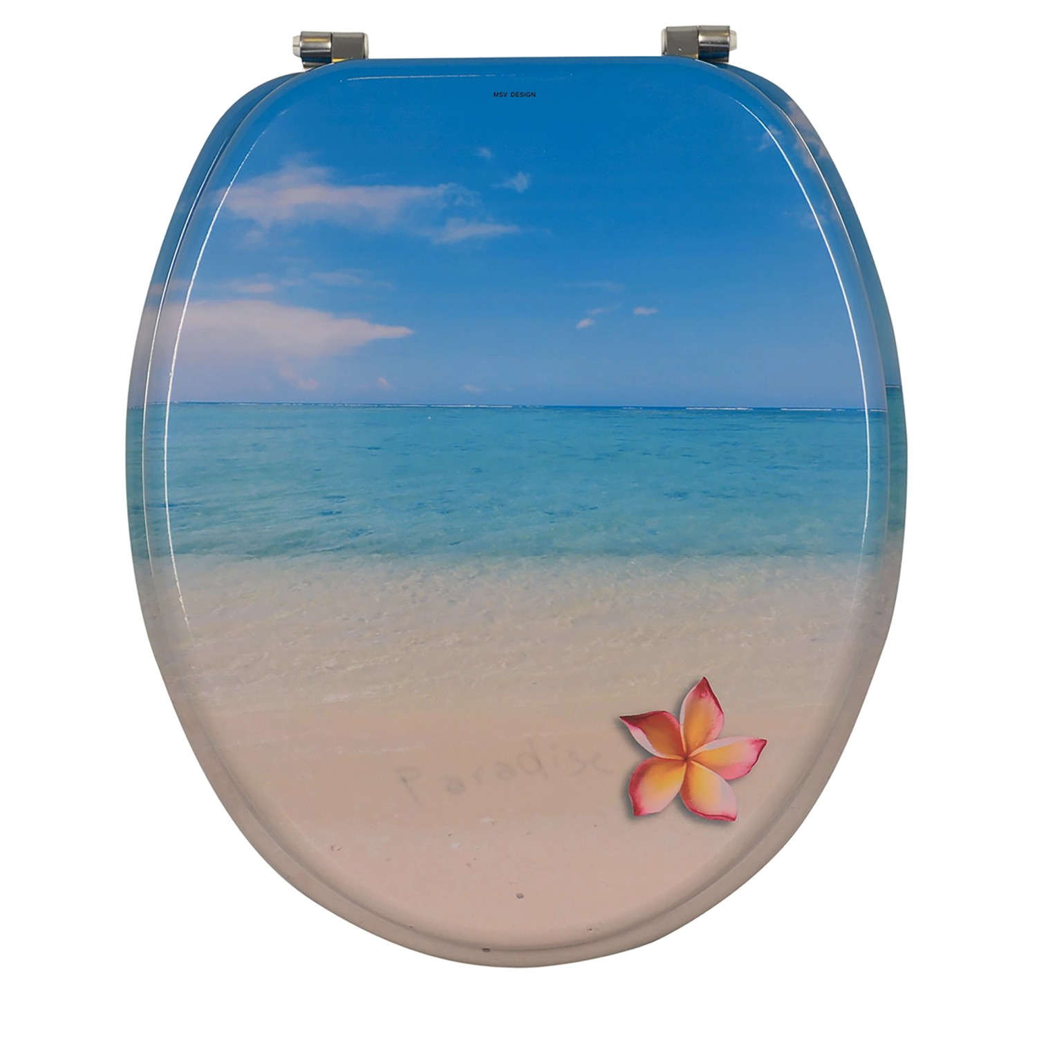 MSV WC-Sitz Paradise MDF 42,5 cm x 36,5 cm x 5 cm Blau günstig online kaufen
