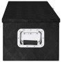 DELUKE Aluminiumbox Mit Deckel Abschließbar Alubox Deichselbox Alu Anhängerbox Werkzeugkiste Transportbox Metallkiste 80x39x30cm Schwarz_4