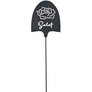Schwarzer Boltze Gartenstab „Salat“ (52x12cm) mit Salat-Motiv als Deko-Highlight für den Garten.