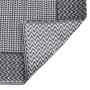 Schwarzer vidaXL Outdoorteppich (140x200 cm) mit zweiseitigem Jacquard-Muster.