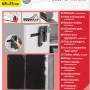 Fix-o-moll Klettpads, selbstklebend, grau-schwarz, 4er-Set, 48x25mm, zum einfachen Befestigen von Gegenständen.