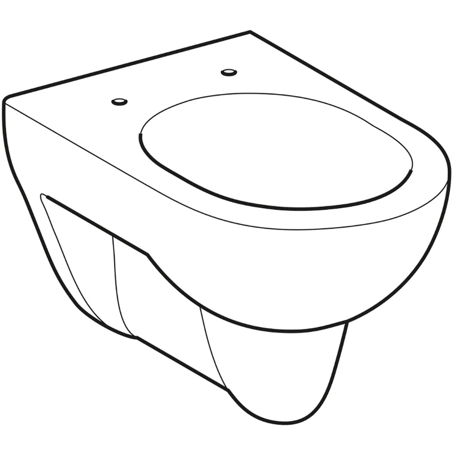 Geberit Wand-WC Renova, Tiefspüler, Weiß mit KeraTect® Beschichtung.