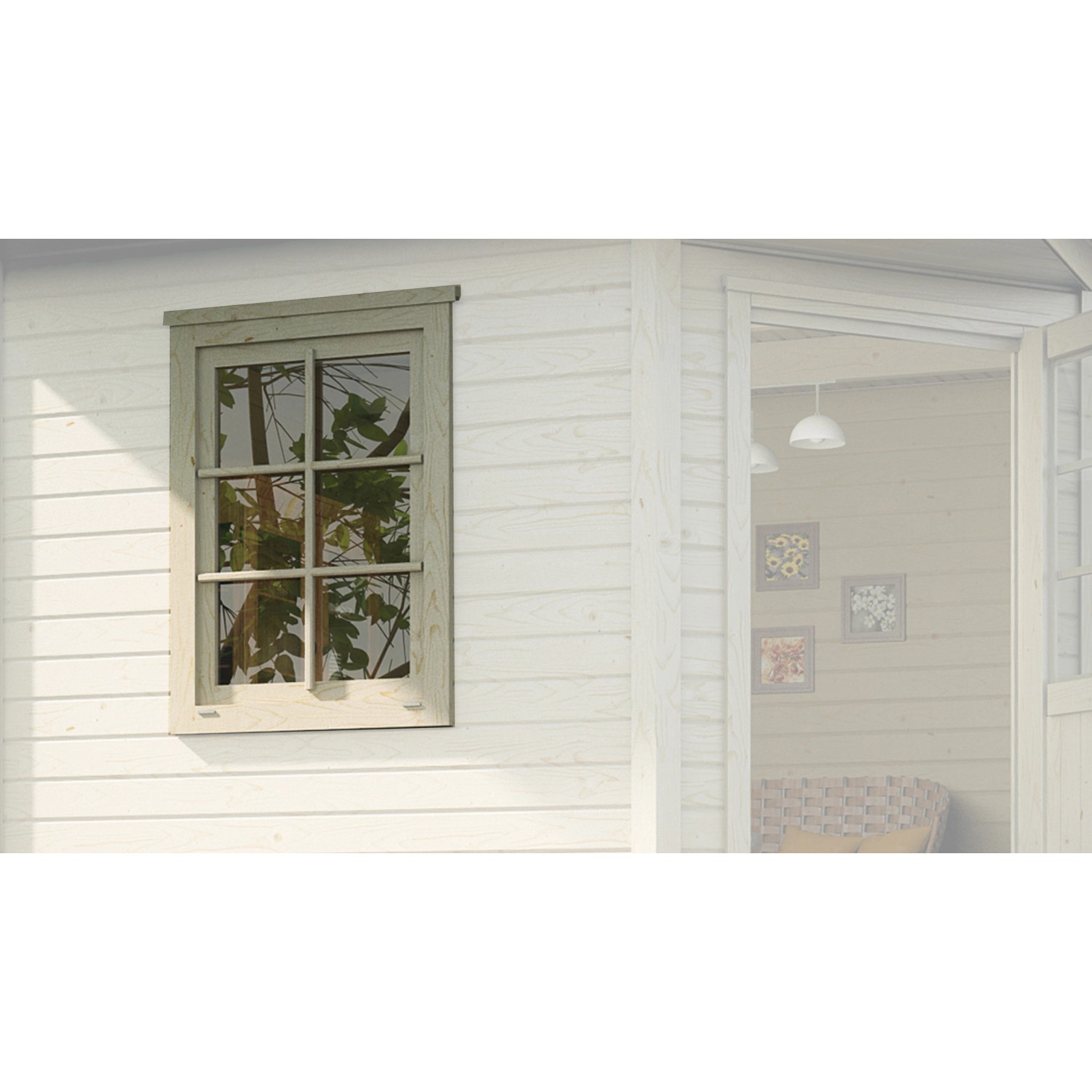 Zusatzfenster 84 cm x 113 cm für Weka Designhaus 213