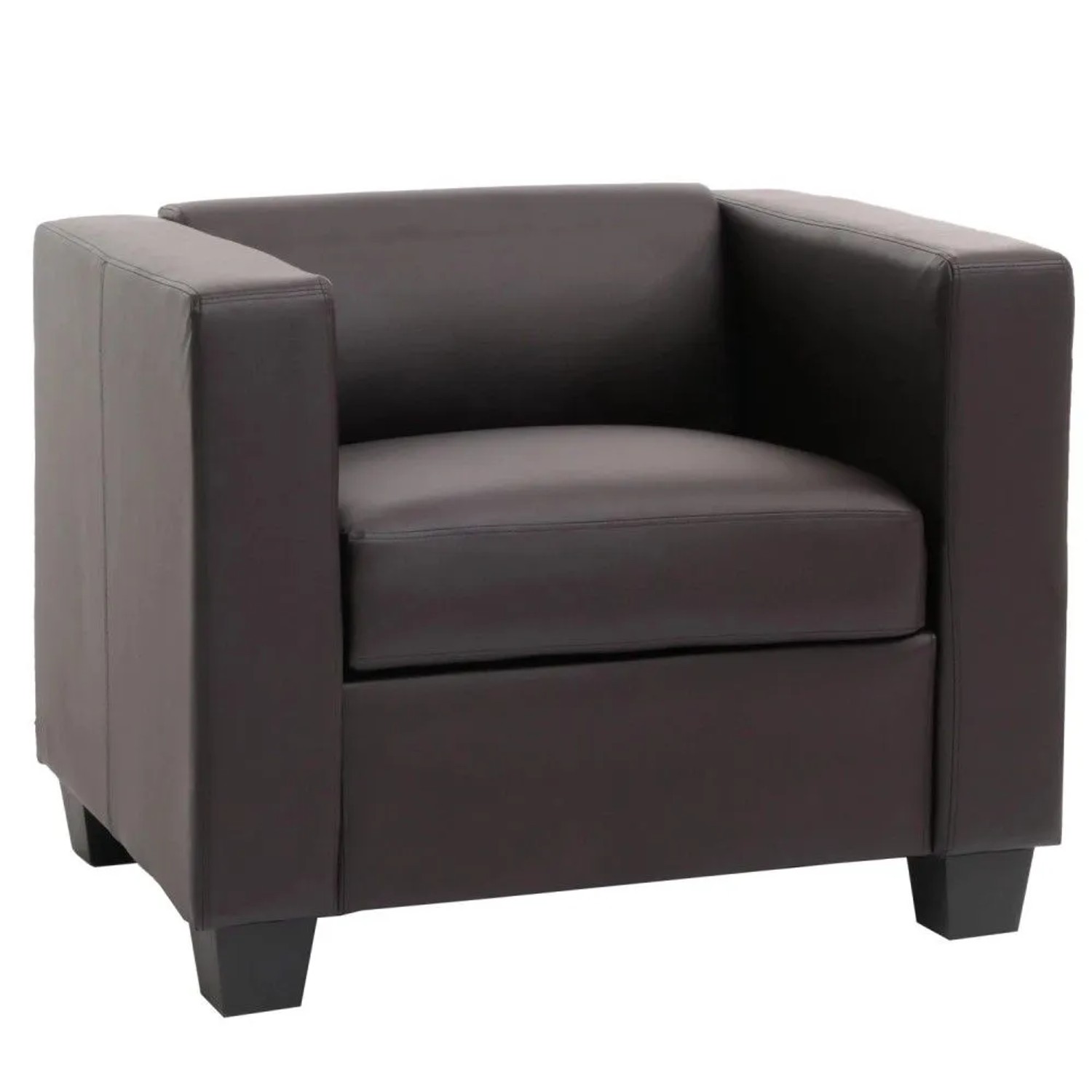 MCW Sessel Loungesessel Lille Kunstleder Coffee