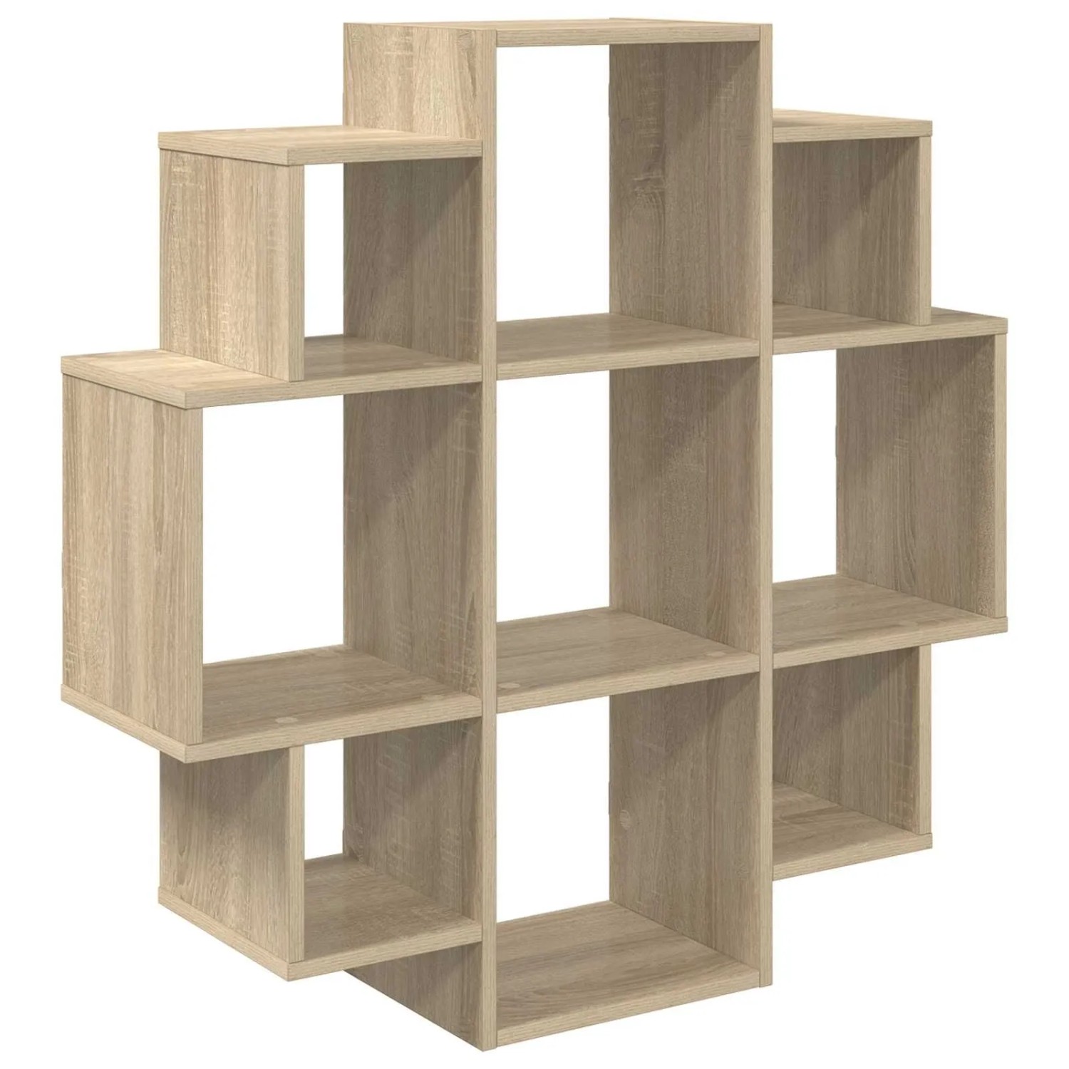 vidaXL Wandregal Sonoma-Eiche 90 x 25 x 90 cm Holzwerkstoff 8012174