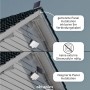 Oktaplex Solarstrahler 2er Set mit Bewegungsmelder an Hauswand montiert, Solarpanel separat/integriert.