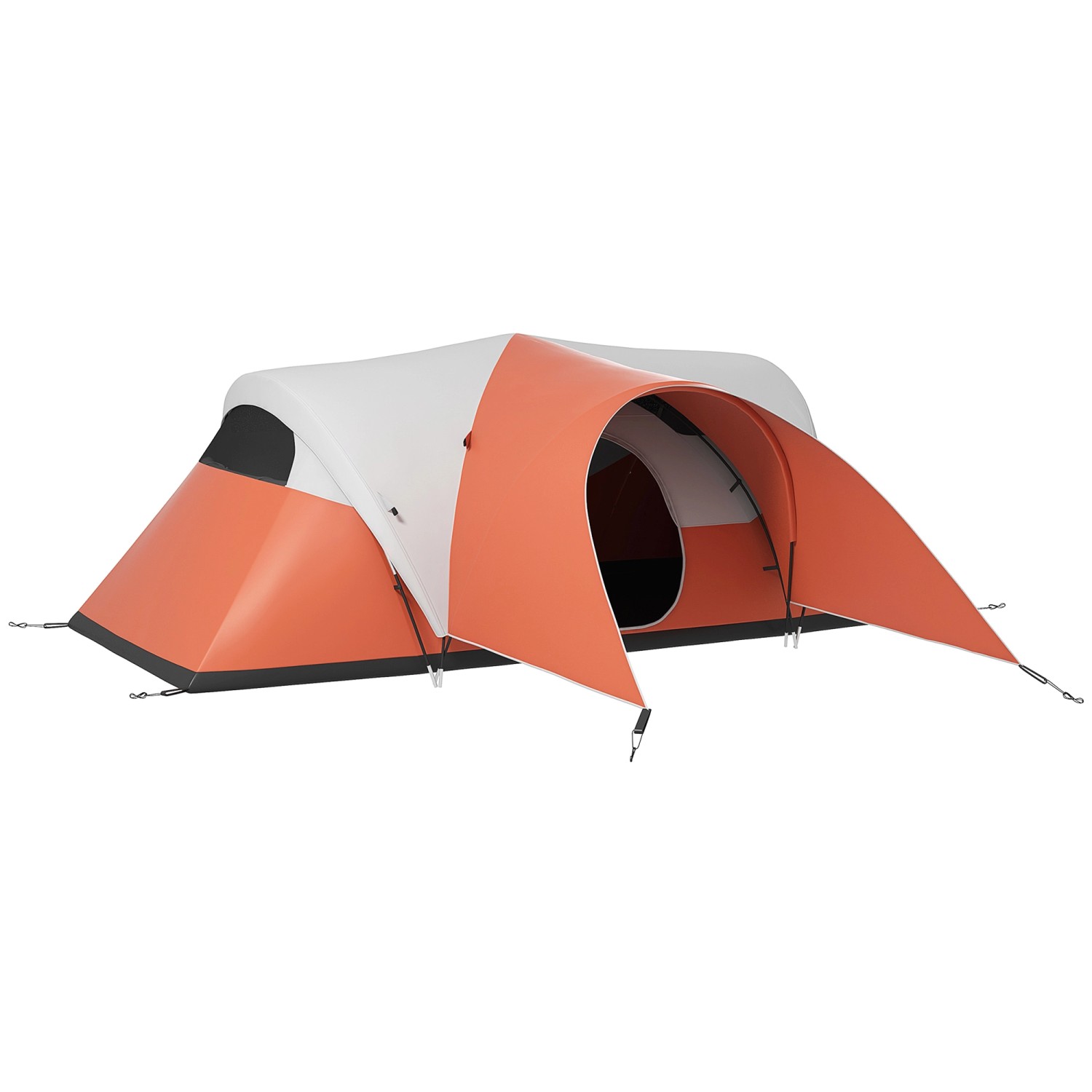 Outsunny Tunnelzelt Campingzelt Polyester Orange 550L x 300B x 198H cm günstig online kaufen
