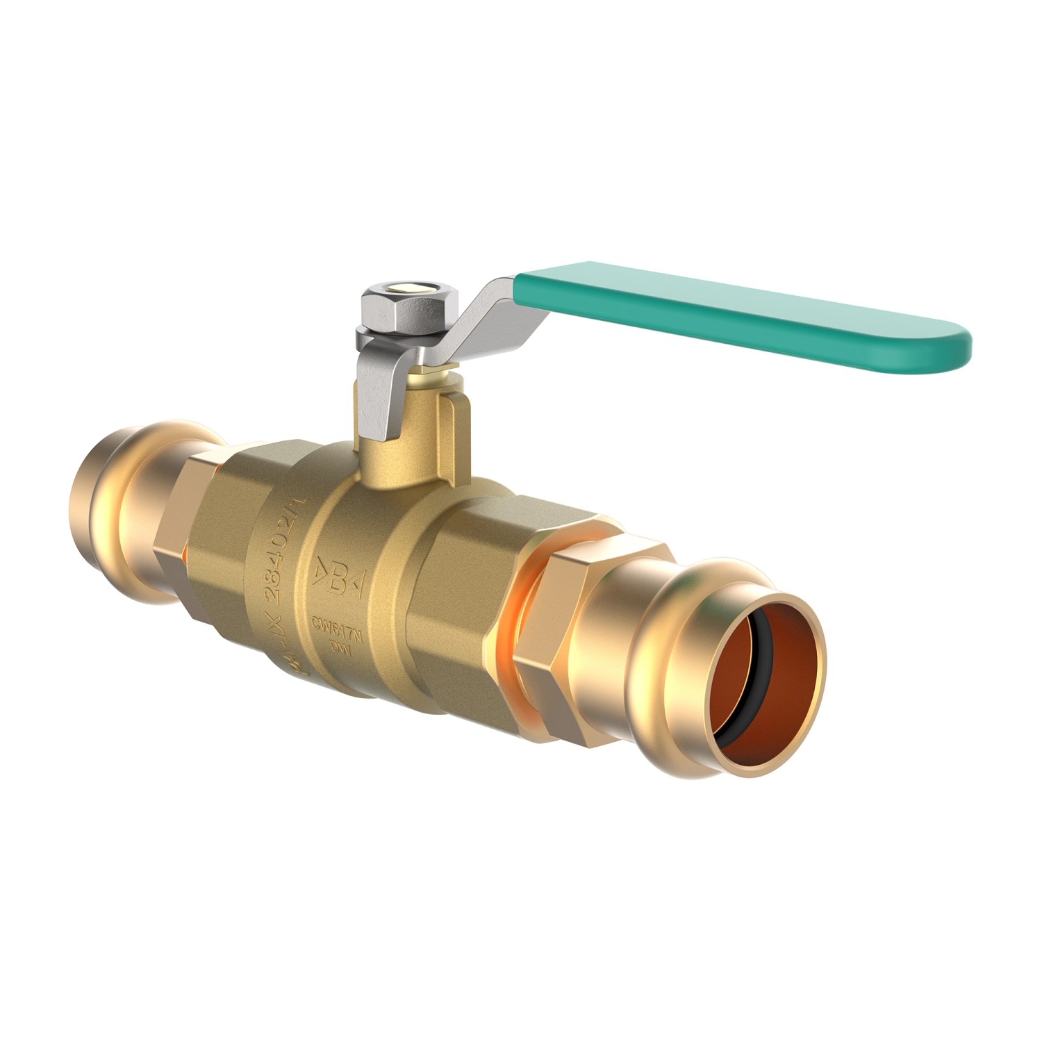 Kirchhoff MS-Kugelhahn mit CU-Pressanschluss 22 mm x 22 mm