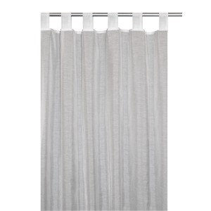 Weißer Bennetti Schlaufenschal, 235x140 cm, aus leichtem Batist-Stoff für Fenstervorhänge.