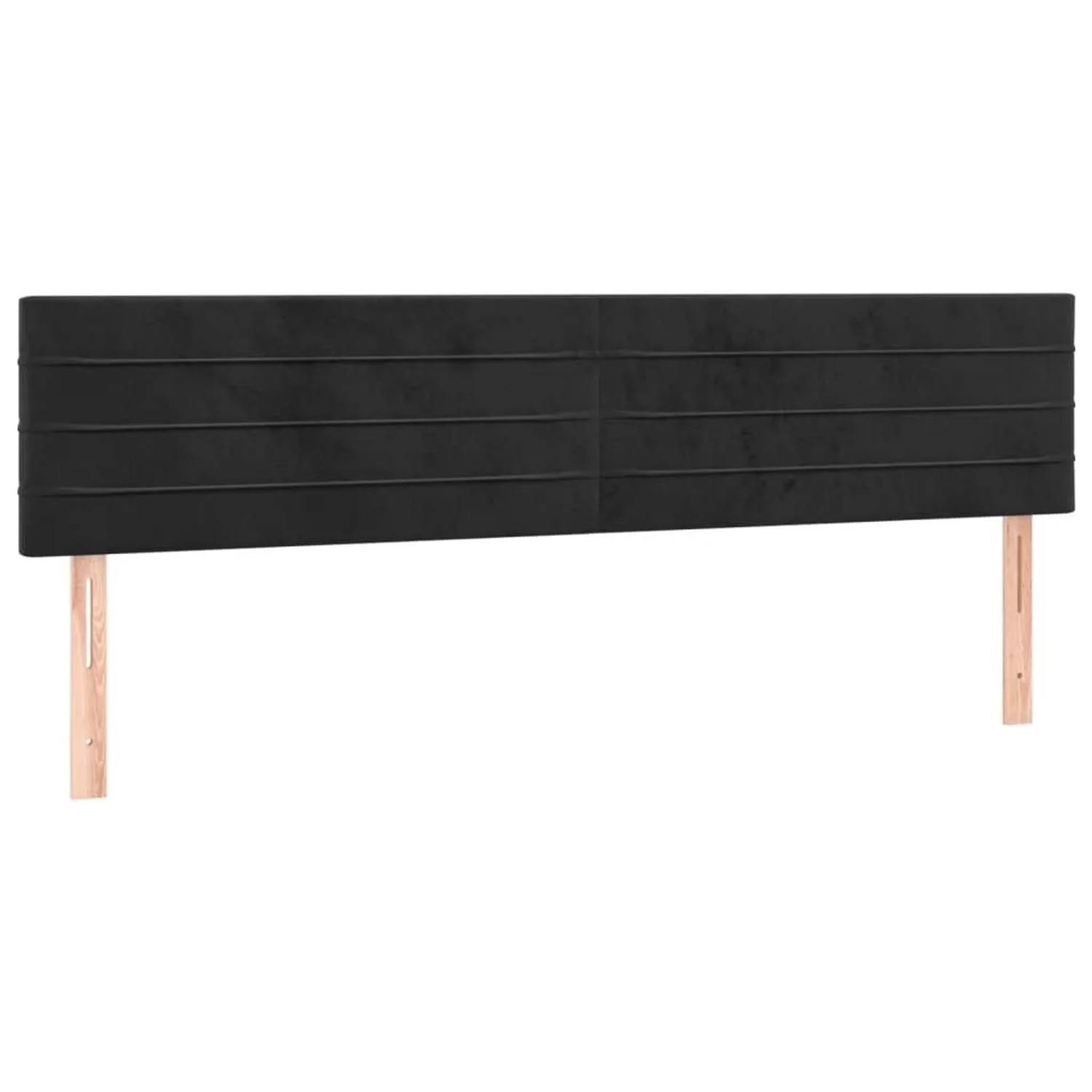 vidaXL Kopfteile 2 Stk Schwarz 100x5x78/88 cm Samt 346196