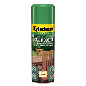Xyladecor Teak-Möbelöl 500ml, farblos, zur Pflege und Schutz von Teakholz Gartenmöbeln.