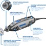 Dremel 4250 Multifunktionswerkzeug mit Zubehör für Schneiden, Schleifen, Polieren im Set.
