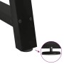 Schwarze vidaXL Couchtischbeine in A-Form aus Stahl, mit verstellbarem Fuß.