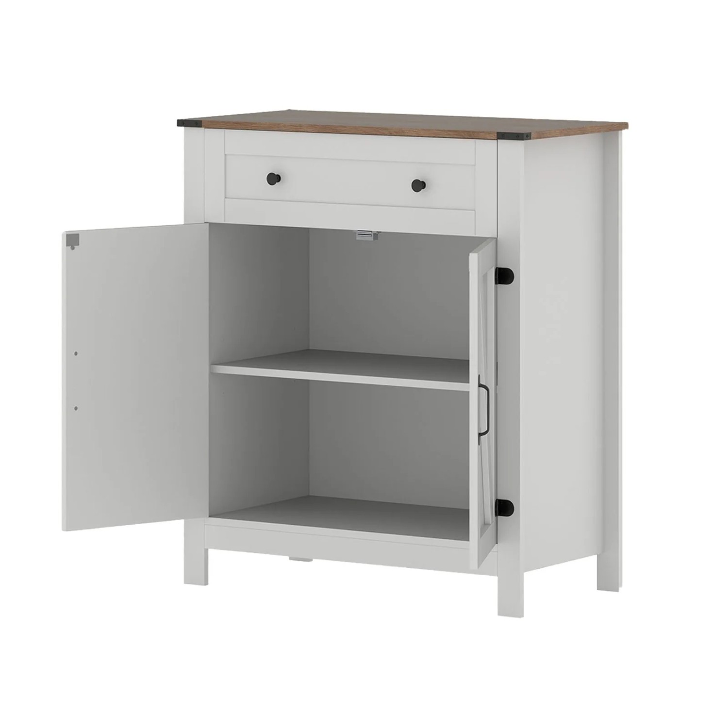 Costway Sideboard mit 1 Schublade & Verstellbarem Regal 80 x 40 x 92 cm