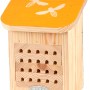 Esschert Design Bienenhaus aus Holz mit gelbem Dach und Bienen-Silhouette, 20x15x12 cm.
