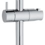 Wenko Duschstange Classic Chrom, 90 cm, aus Edelstahl mit verstellbarem Brausehalter.