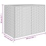 Grauer vidaXL Gartenschrank (100x55,5x80 cm) aus Poly Rattan. Ideal für Garten und Terrasse.
