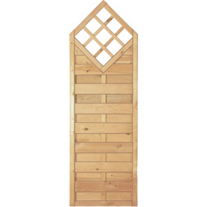 Grüner T&J Sichtschutzzaun Gotik-Massiv-Karo, 60x180/150 cm, kesseldruckimprägniert.