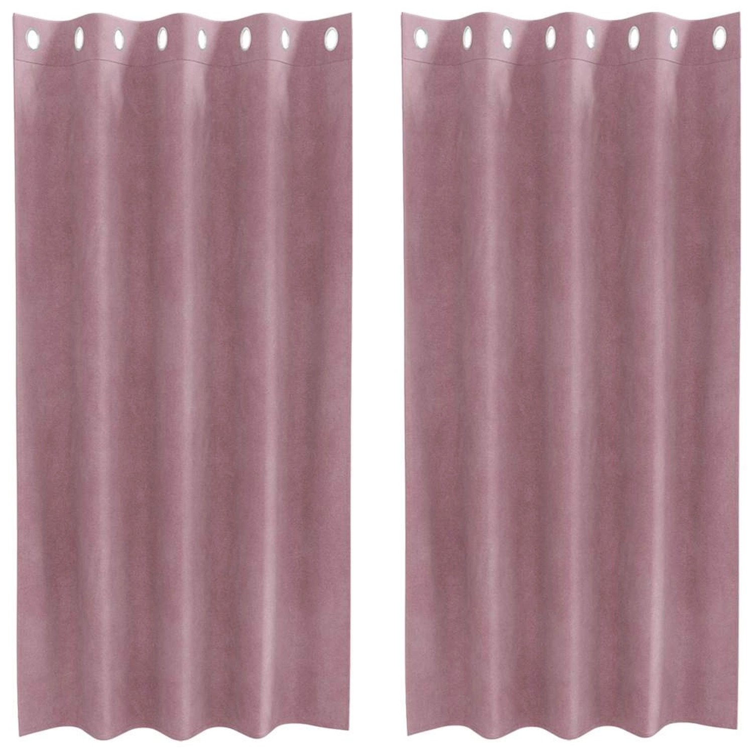 vidaXL Vorhänge 2 Stk Dunkelrosa 140 x 175 cm Samt 4107239 günstig online kaufen