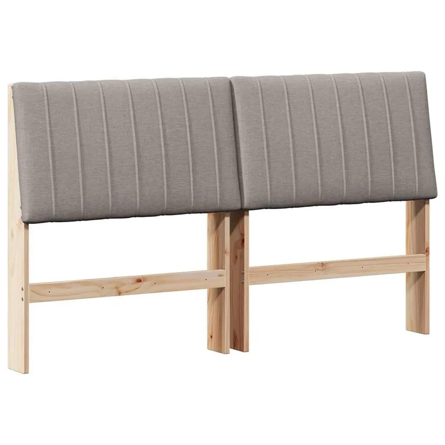 vidaXL Gepolstertes Kopfteil Taupe 160 cm Massives Kiefernholz 879387