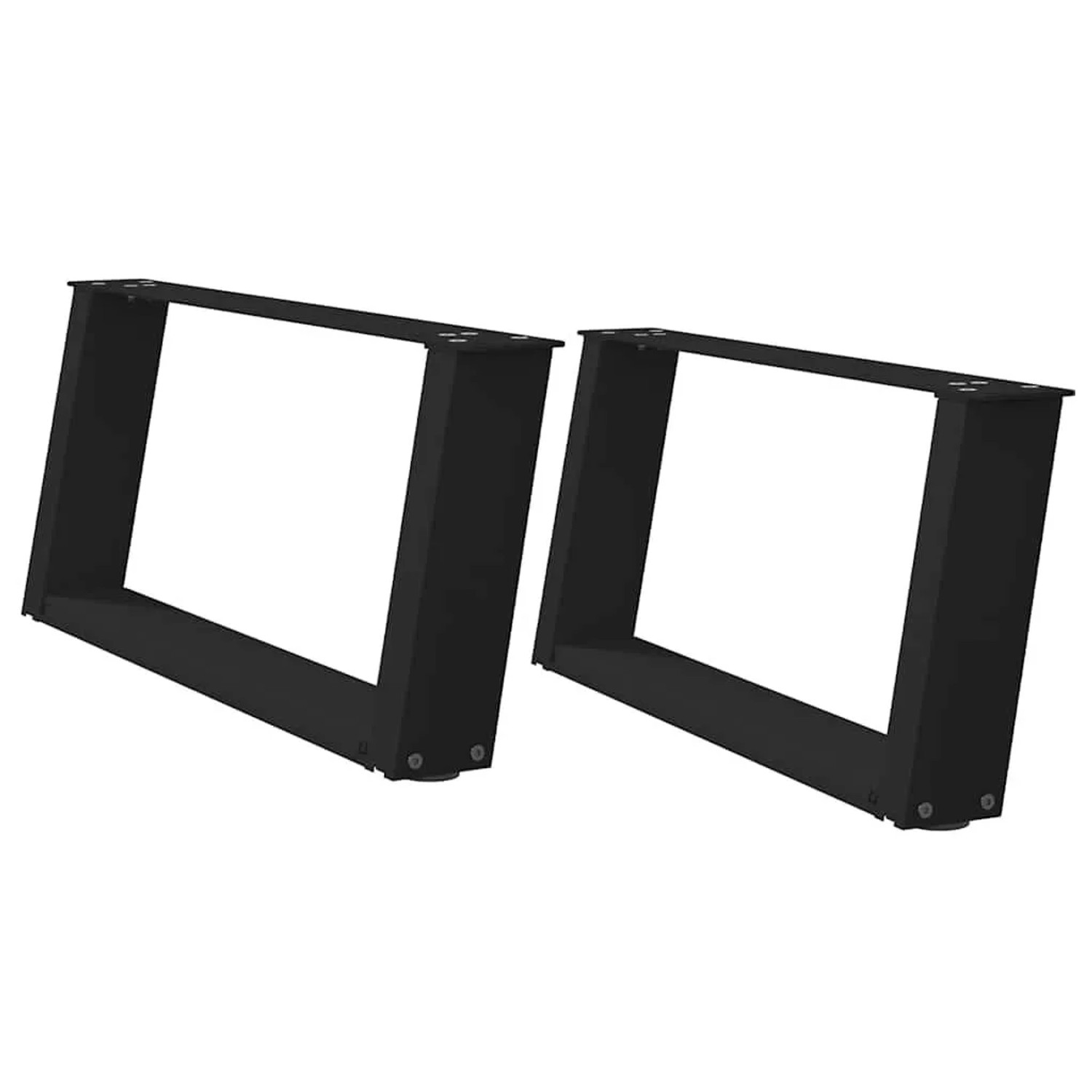 vidaXL Couchtischbeine U-Form 2 Stk Schwarz 60x30-31 cm Stahl 4012748 günstig online kaufen