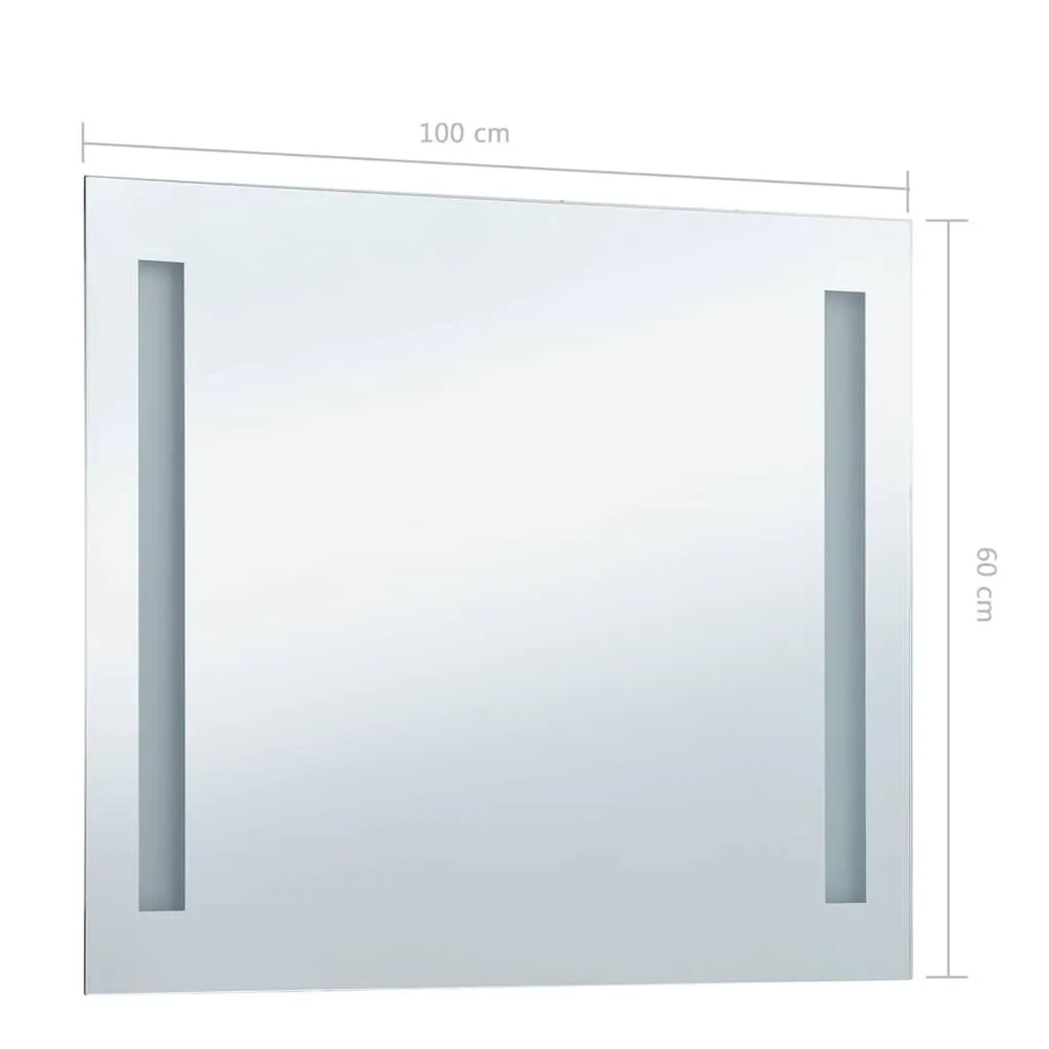 vidaXL Badezimmer-Wandspiegel mit LEDs 100x60 cm 144707_7