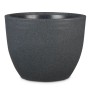 Scheurich Pflanzgefäß Padua, Ø 29,8 cm, Schwarz Granit, ideal für den Außenbereich.