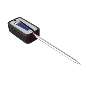 Weber Grillthermometer Smart Blau: Bluetooth-Thermometer zur Messung der Kerntemperatur beim Grillen.