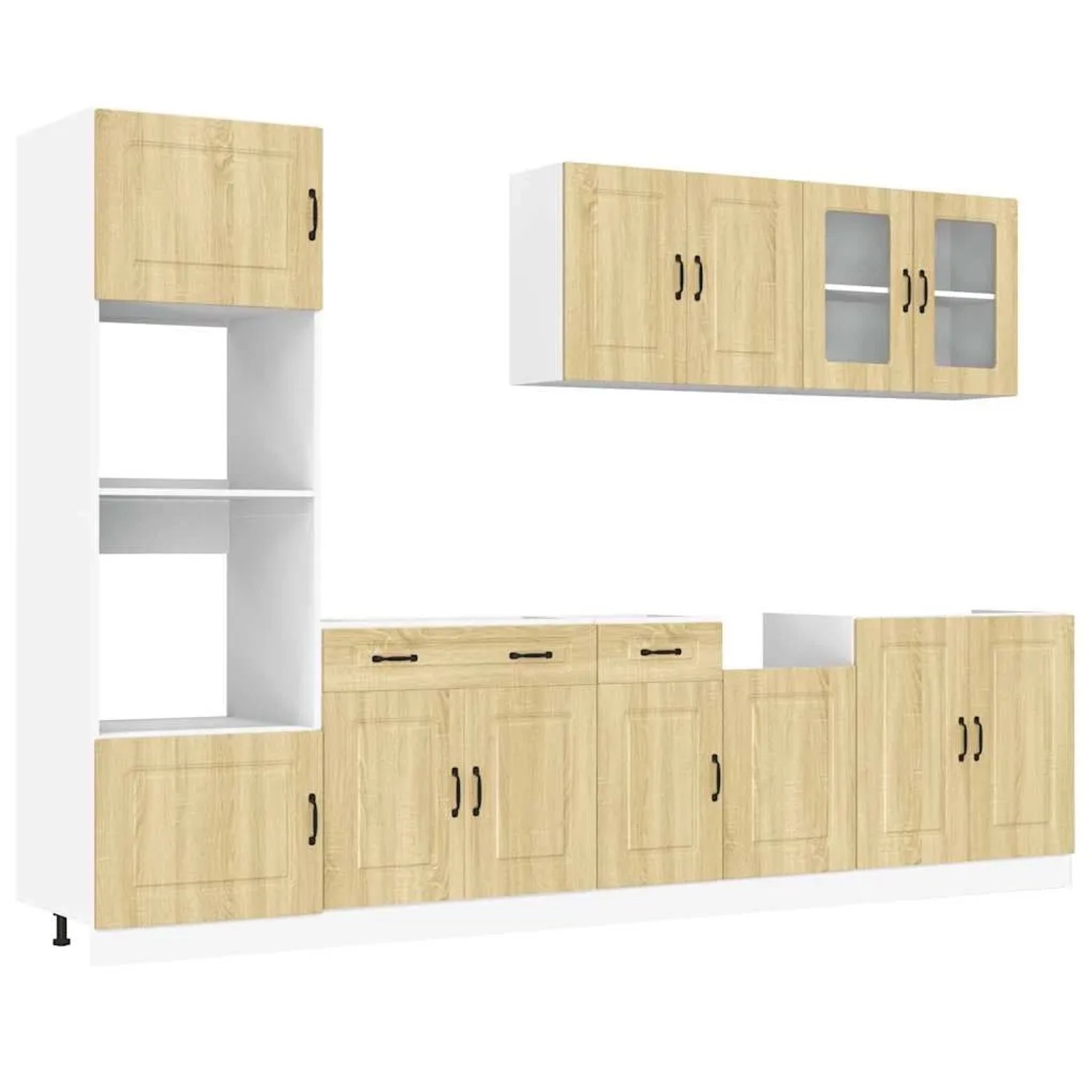 vidaXL 7 Tlg Küchenschrank-Set Kalmar Sonoma-Eiche Holzwerkstoff 3314734 günstig online kaufen