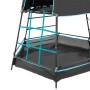 TP Toys Klettergerüst Explorer, schwarz mit blauen Akzenten, für Spielplätze & Gärten.